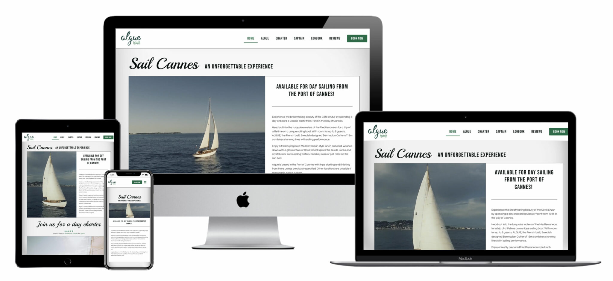 Sail Cannes website screenshot