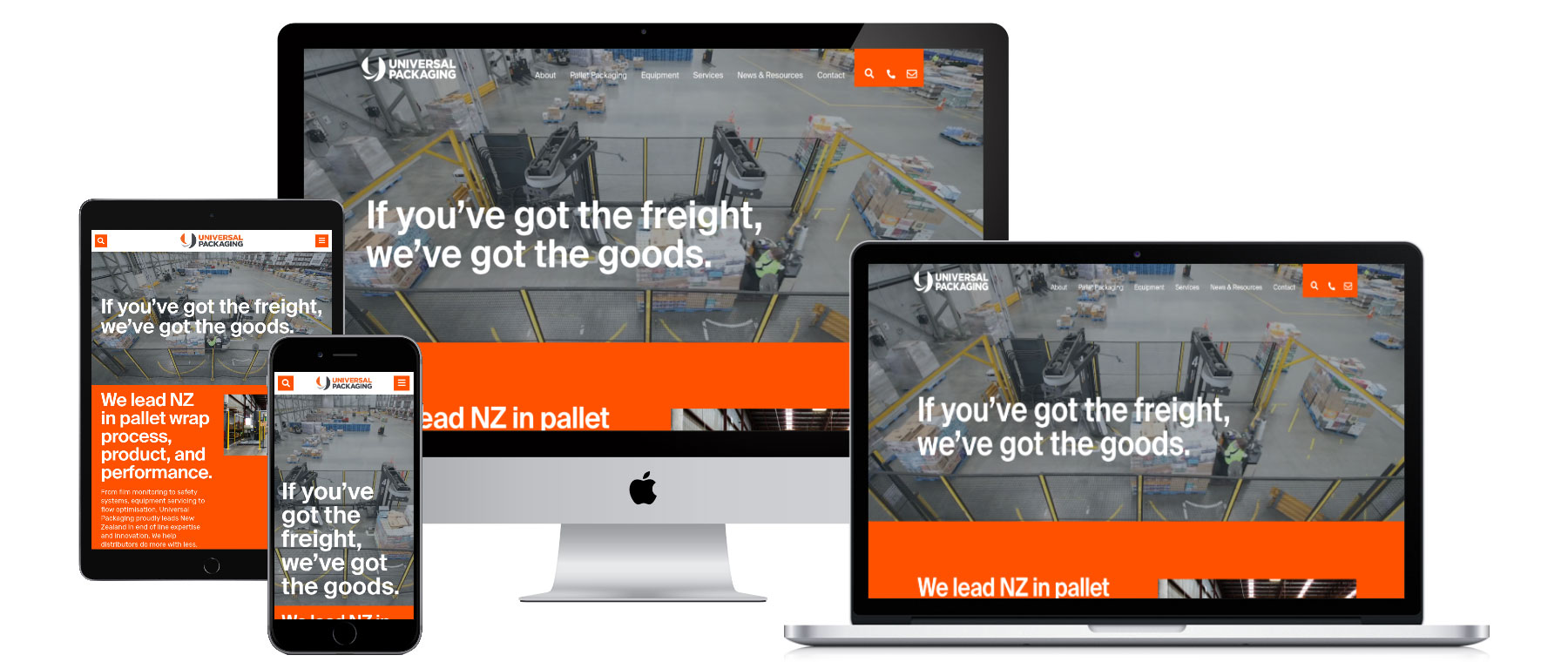 Universal Packaging website screenshot